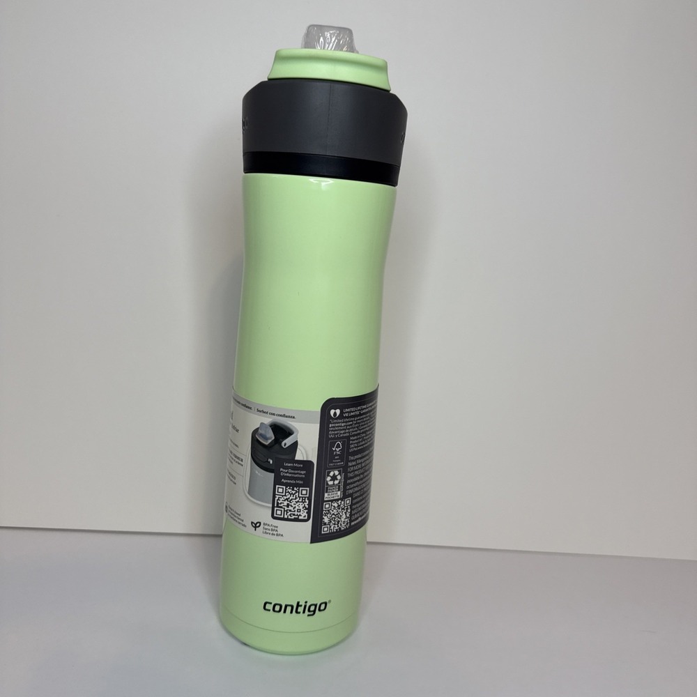 Contigo 24 oz. Ashland Chill Insulated Stainless Steel Water Bottle Green NEW - Picture 8 of 16
